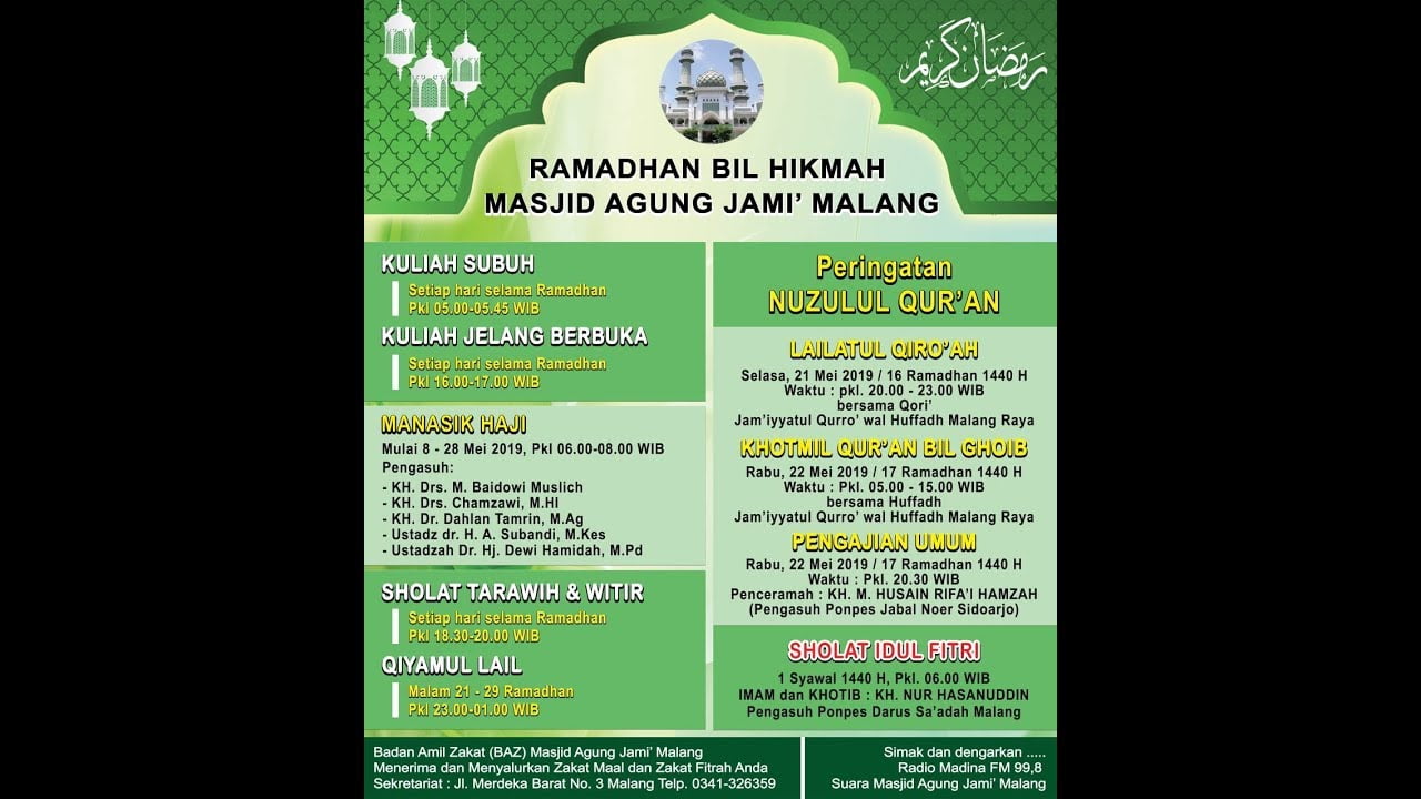 KAJIAN WITIR MALAM 27 RAMADHAN 1440 H – HABIB ACHMAD JAMAL BIN THOHA BA'AGIL KAJIAN WITIR MALAM 27 RAMADHAN 1440 H - HABIB ACHMAD JAMAL BIN THOHA BA'AGIL
